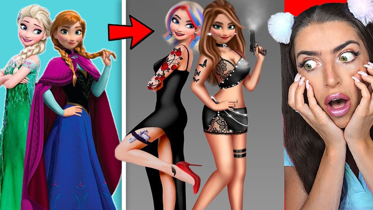 Disney Princess GLOW UP Into BAD GIRLS.. (Transformation)
