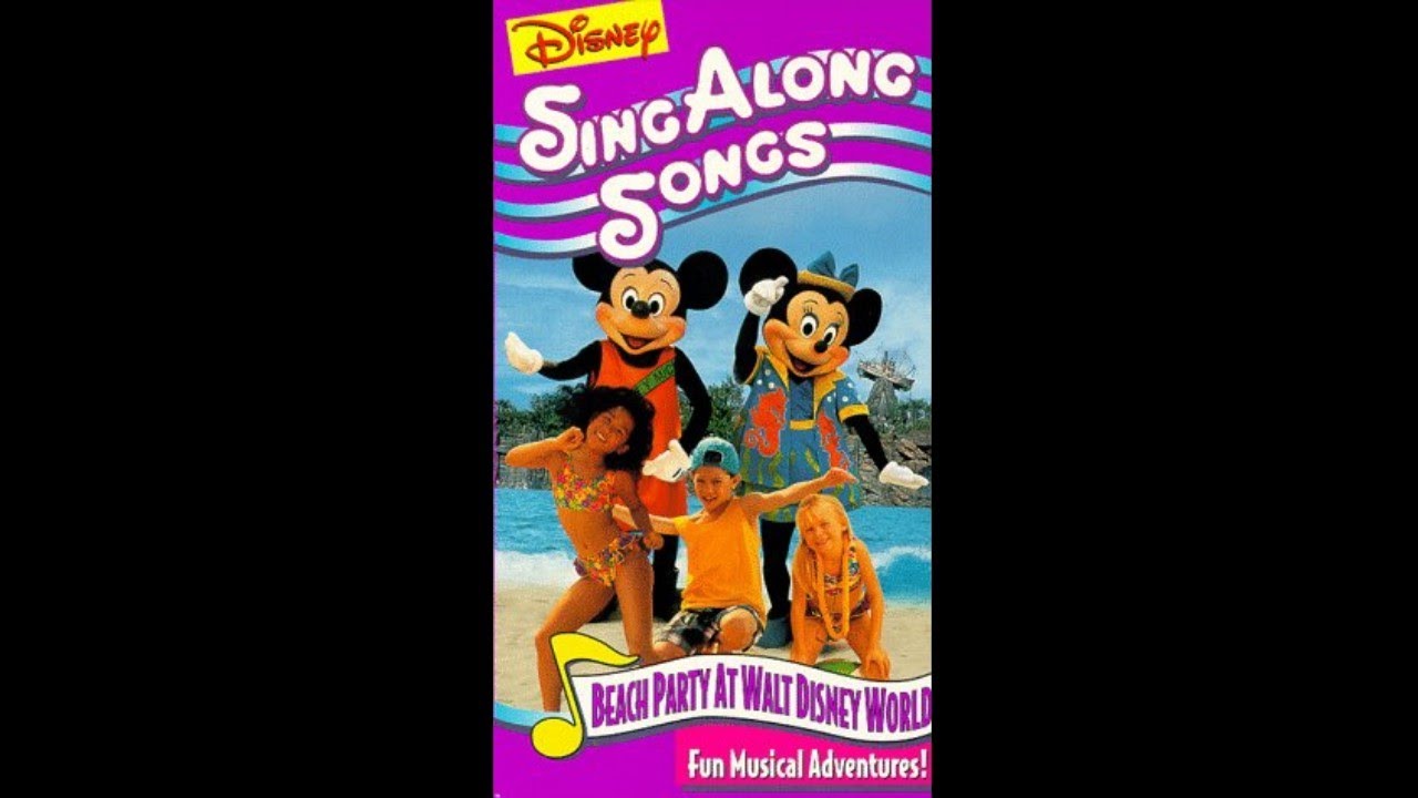 DISNEY SING ALONG SONGS BEACH PARTY AT WALT DISNEY WORLD VHS 1996