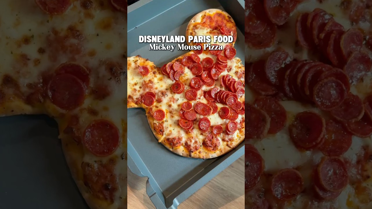 Disneyland Paris food guide: Mickey Mouse pizza #food #disneylandparis #disneylandparisfood #pizza
