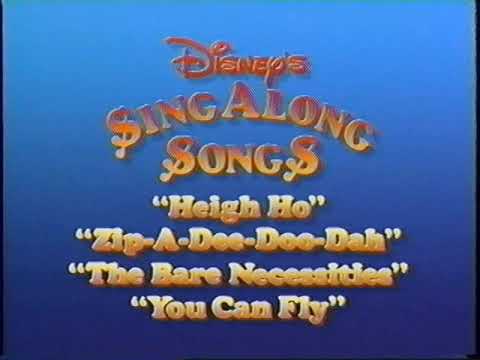 Disney's Sing-Along Songs promos 1987-91
