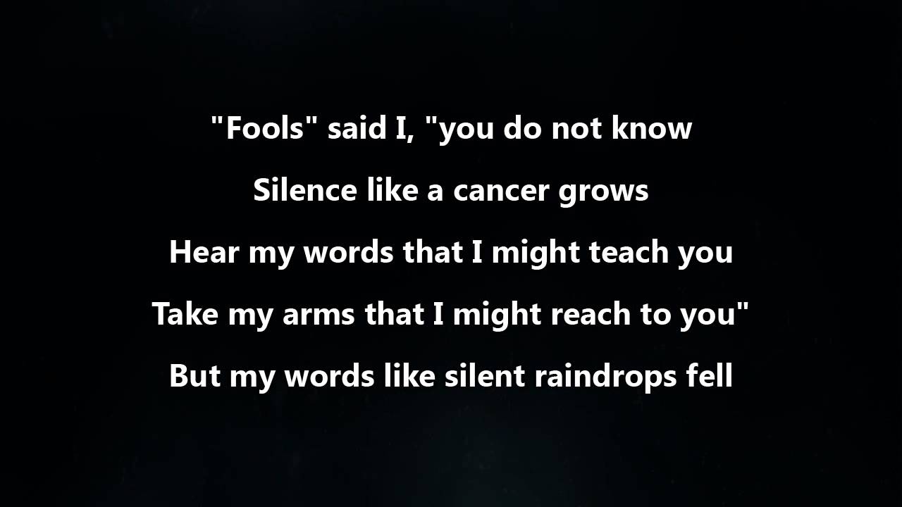 Disturbed - The Sound Of Silence [Lyrics Video]