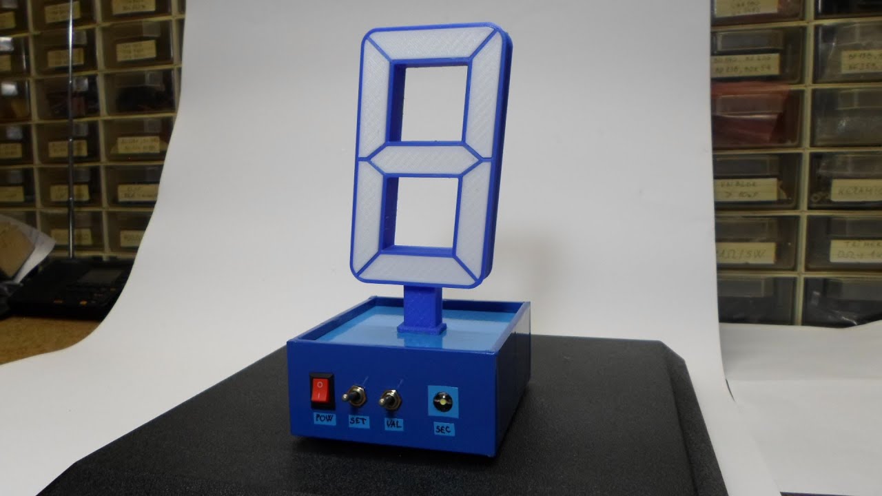 DIY 3D Printed  Single Digit Arduino clock