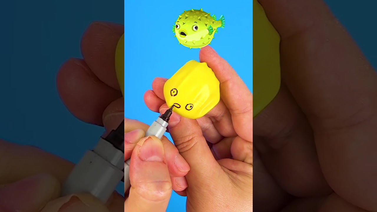 DIY Balloon Pufferfish 🐡😂