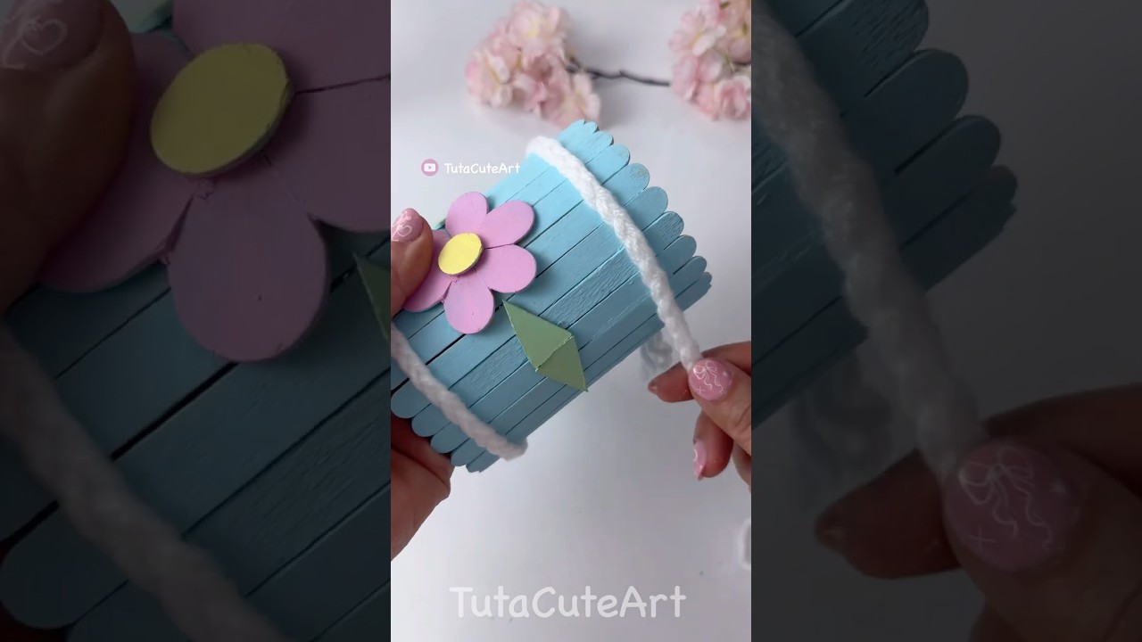 DIY EASY Cute pen holder 🌸