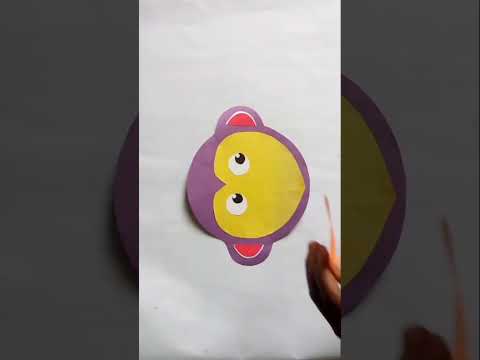 👉DIY Monkey Face Tutorial 👌 #shorts #monkeyart #monkeyface #diycraft #diycraftideas