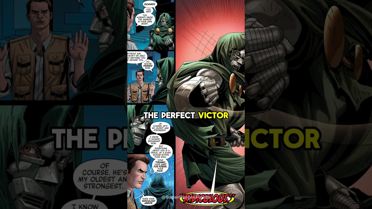 Doctor Doom Meets His Perfect Self || #shorts #comics #marvel