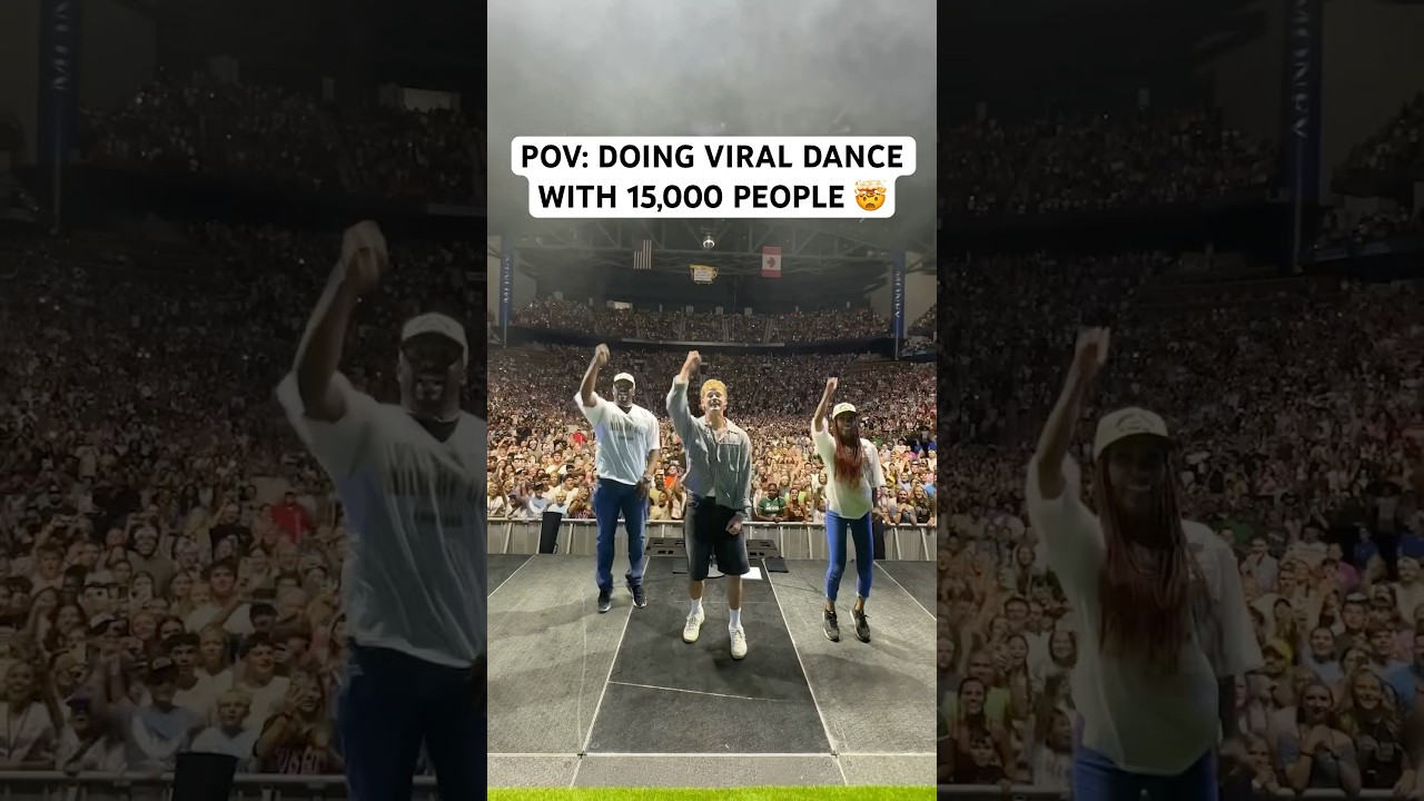 Doing viral dance with 15,000 people 🤯