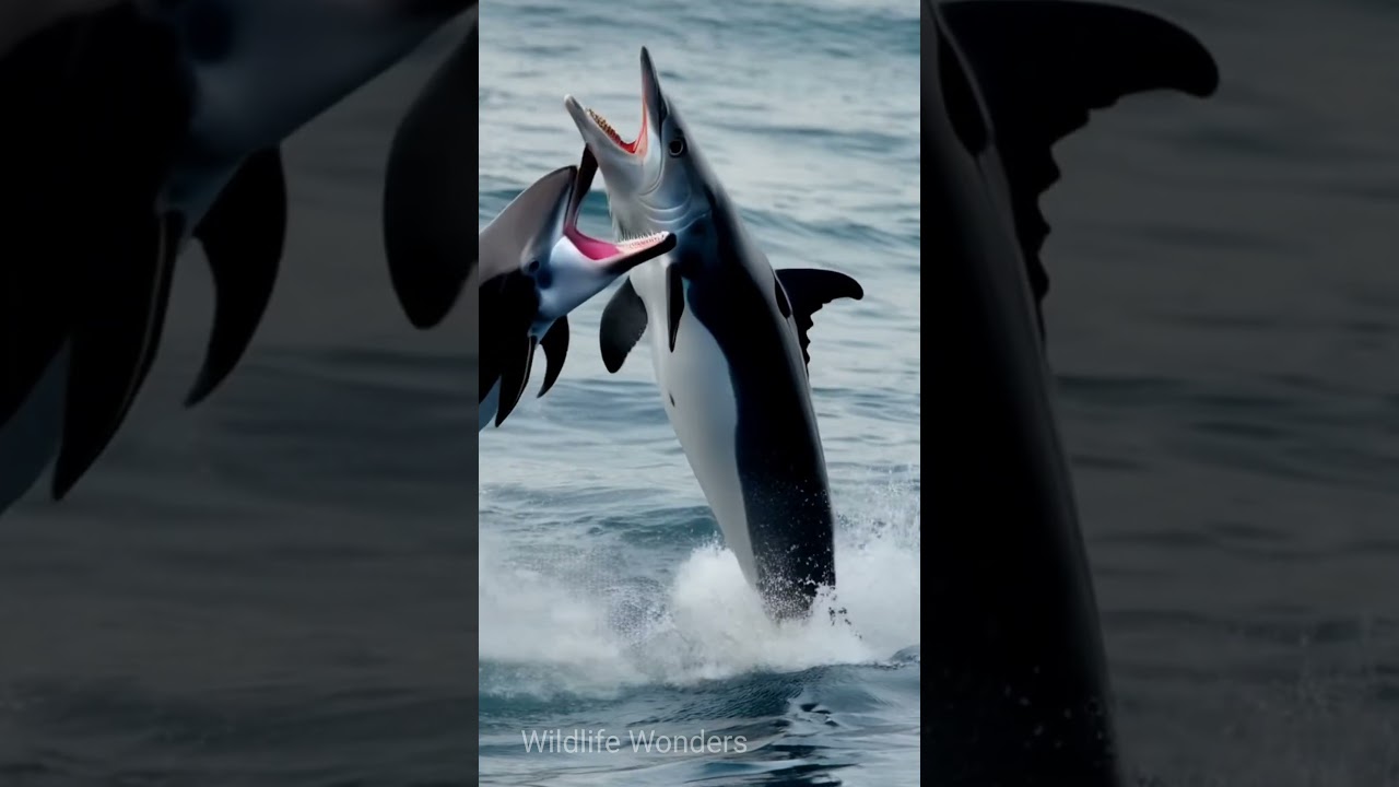 Dolphin vs Barracuda #wildlife #wildrift #wildanimals #nature #naturelovers #funny