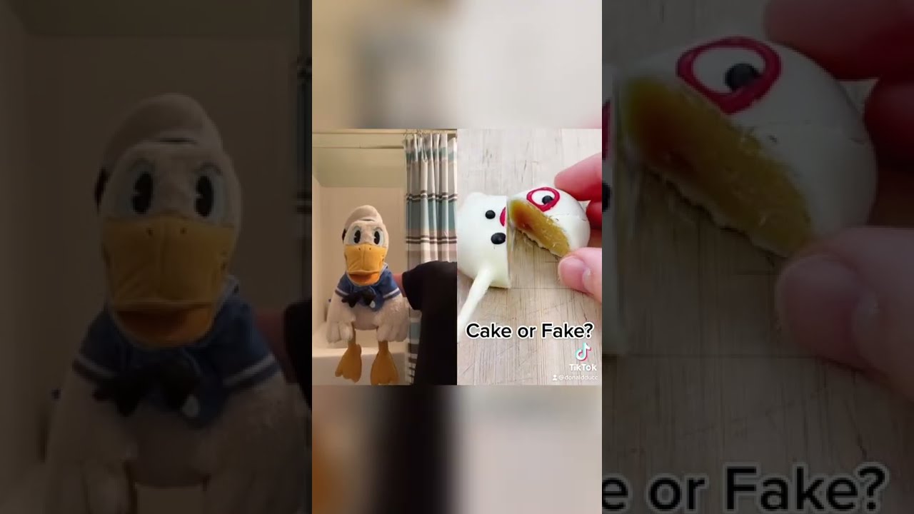 Donald Ducc picks cake or fake #shorts