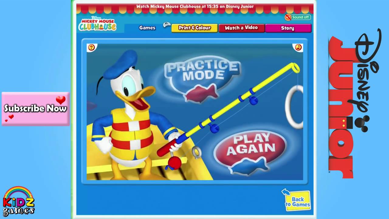 Donald's Gone Gooey Fishing Disney Junior (kidz games)