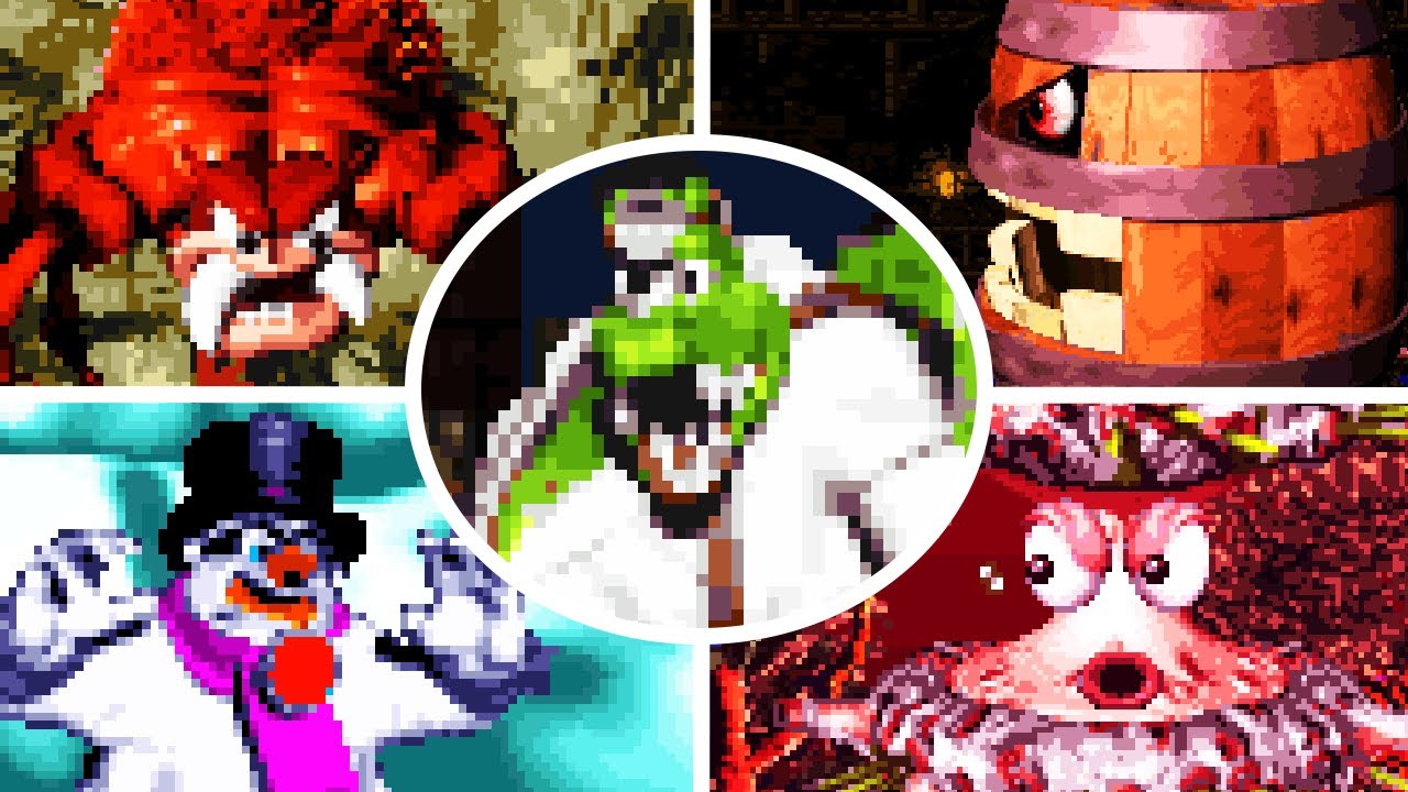 Donkey Kong Country 3 - All Bosses (No Damage)
