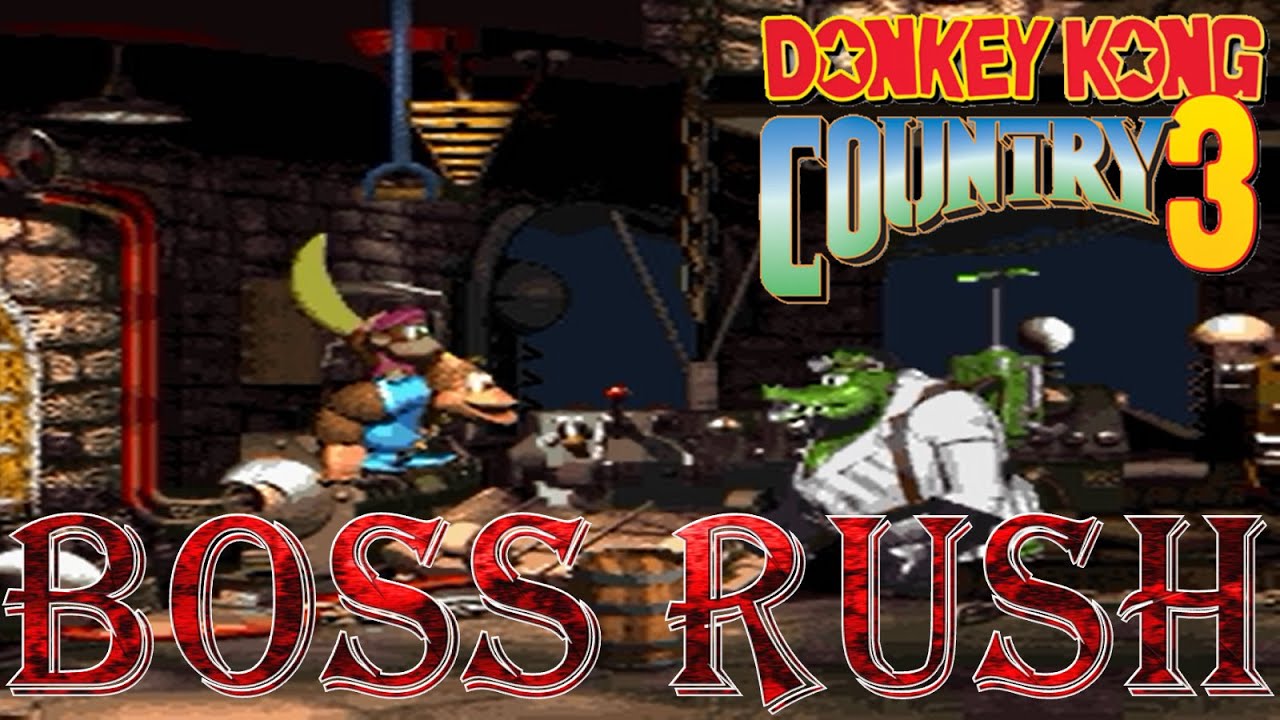 Donkey Kong Country 3 - Boss Rush (All Boss Fights, No Damage)