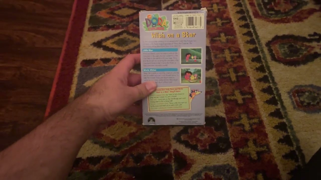 Dora The Explorer: Wish On A Star! 2001 VHS Side Label 583