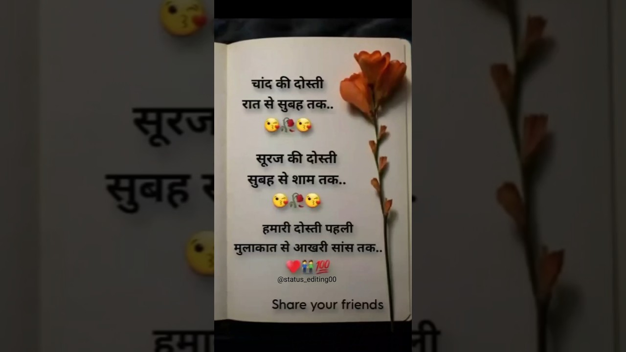 dosti shayari video | love shayari video #love #status #shorts