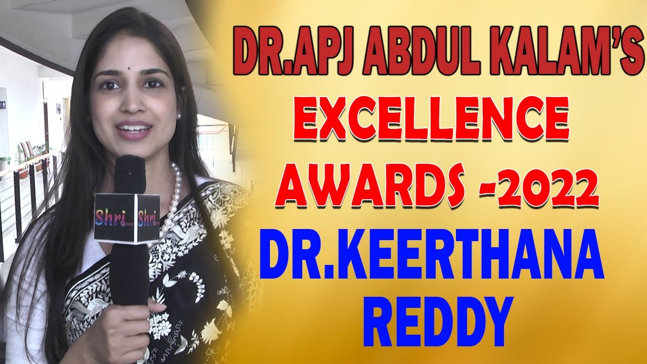 DR KEERTHANA REDDY Receiving Dr. APJ Abdul Kalam Health And Medical Excellence Award
