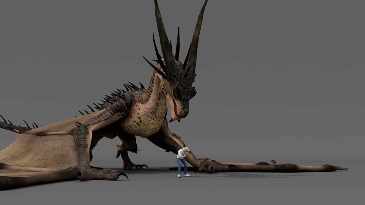 Dragon eating man