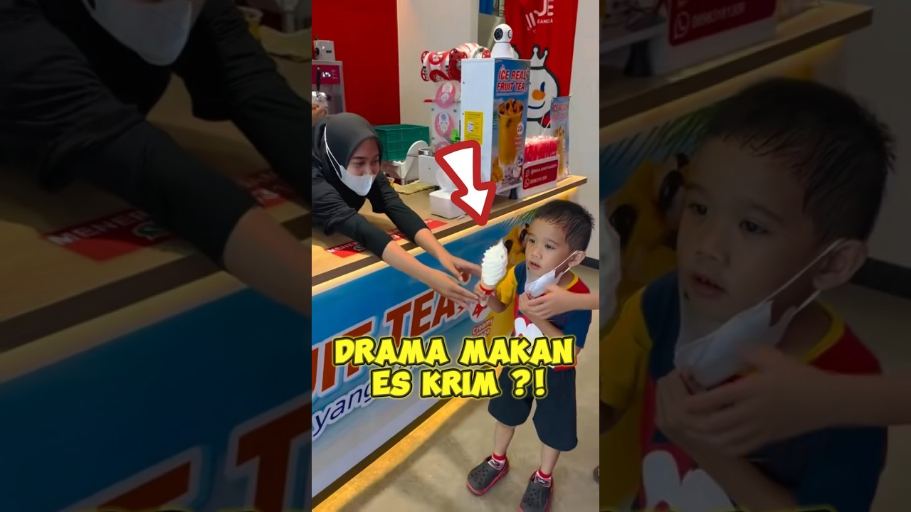 Drama makan es krim semua panik ⁉️