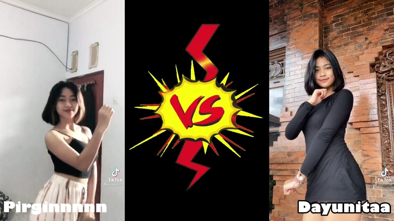 Duel Tiktok  pirginnnnn Vs Dayunitaa Tiktok goyang Dj soko Angan