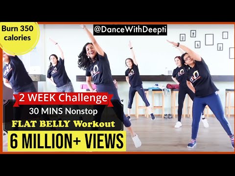 DWD#107 - 30mins Daily BELLY FAT BURN Workout | Easy Exercise to Lose weight 3-5kgs #dancewithdeepti