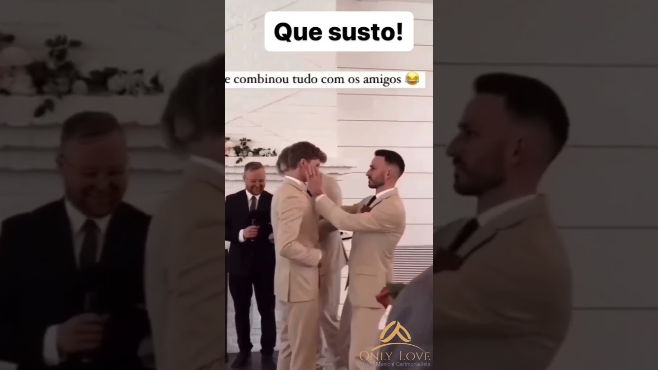 E na hora do beijo, noivo se nega a beijar a noiva 😱 #wedding #beijo #horadobeijo