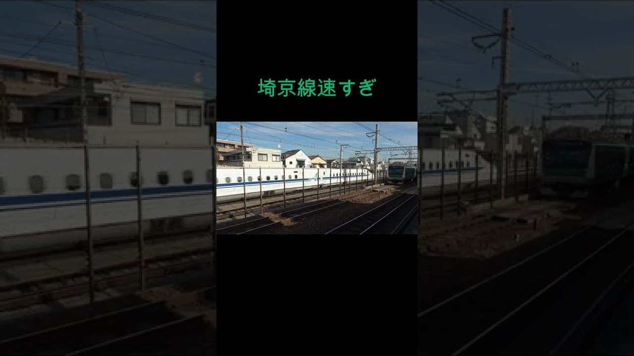 東海道新幹線から必死に逃げる埼京線E233系