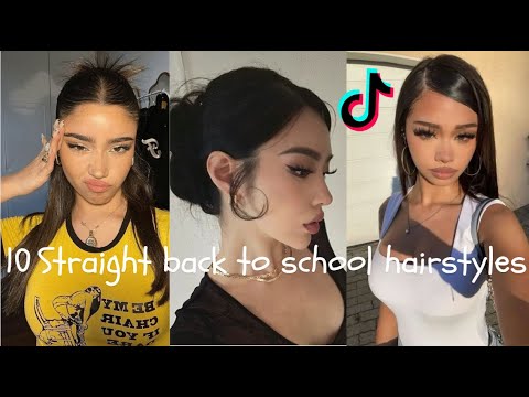 Easy and cute back to school hairstyles for straight hair!!💗