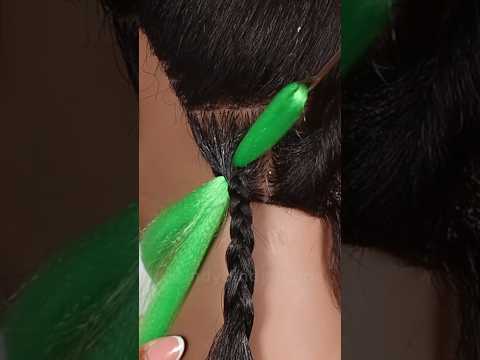 EASY braiding hack for beginners 🔥 (how to add extensions) #braids #braidtutorial #indybindy