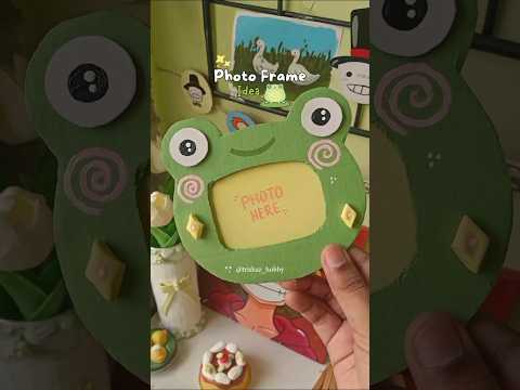 Easy Photo Frame tutorial🐸 Cardboard craft ideas🌼#viralvideo #diy #bestoutofwaste #cardboardcrafts