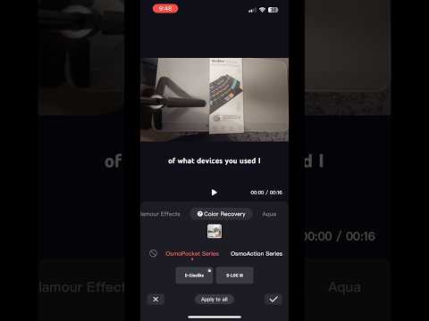 Easy way to edit with the DJI Mimo app to use D-Log Recovery