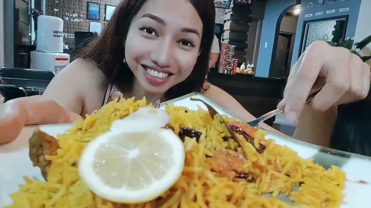 Eating arabic foods with my sister and my morrigan