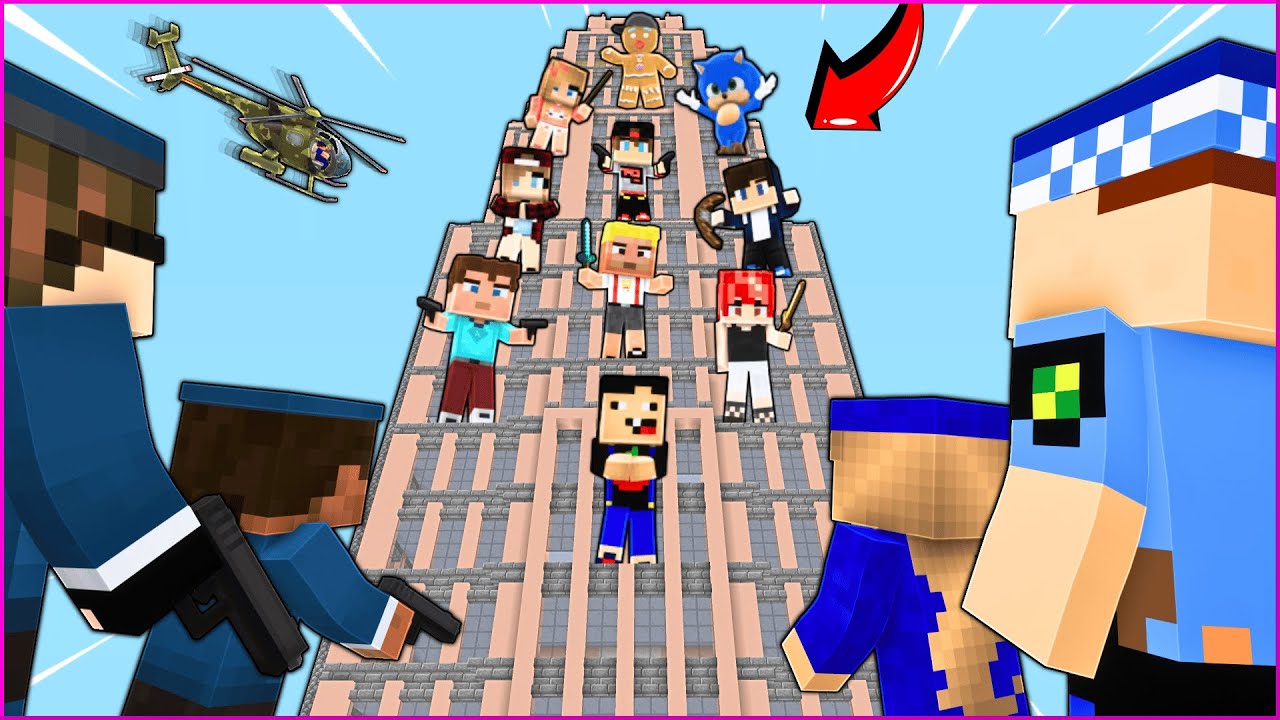 EFEKAN AND HIS FRIENDS VS COPS! 😱 - Minecraft