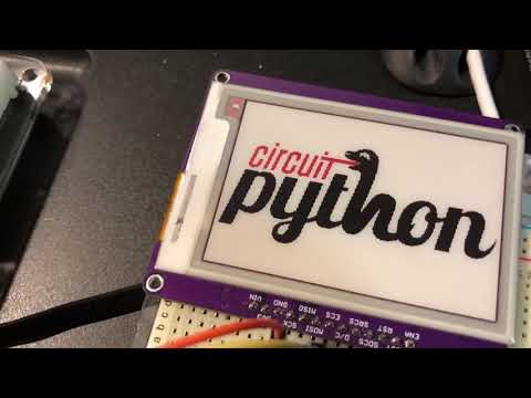 eink, circuitpython, IoT (JSON display on #eink with feather m4 and #ESP32  @adafruit #adafruit