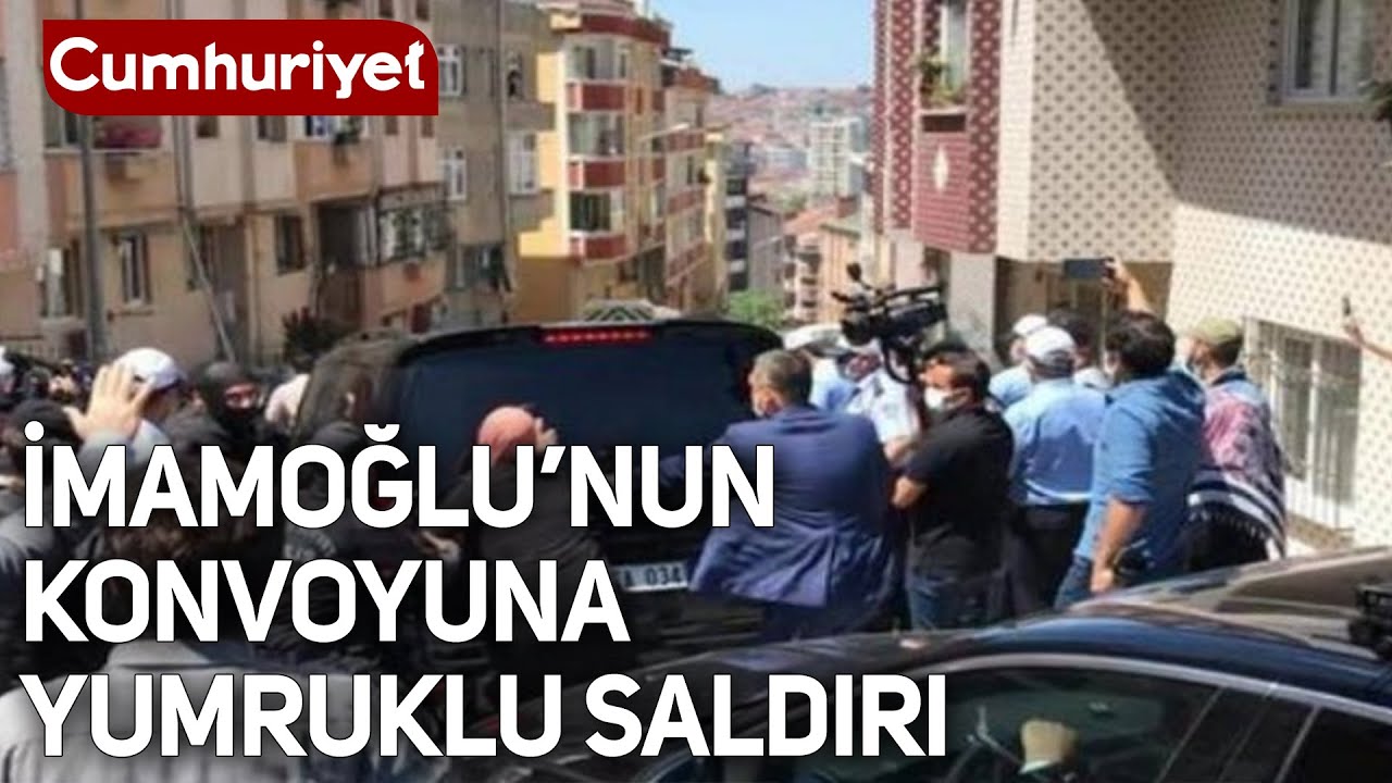 Ekrem İmamoğlu'nun konvoyuna yumruklu saldırı!