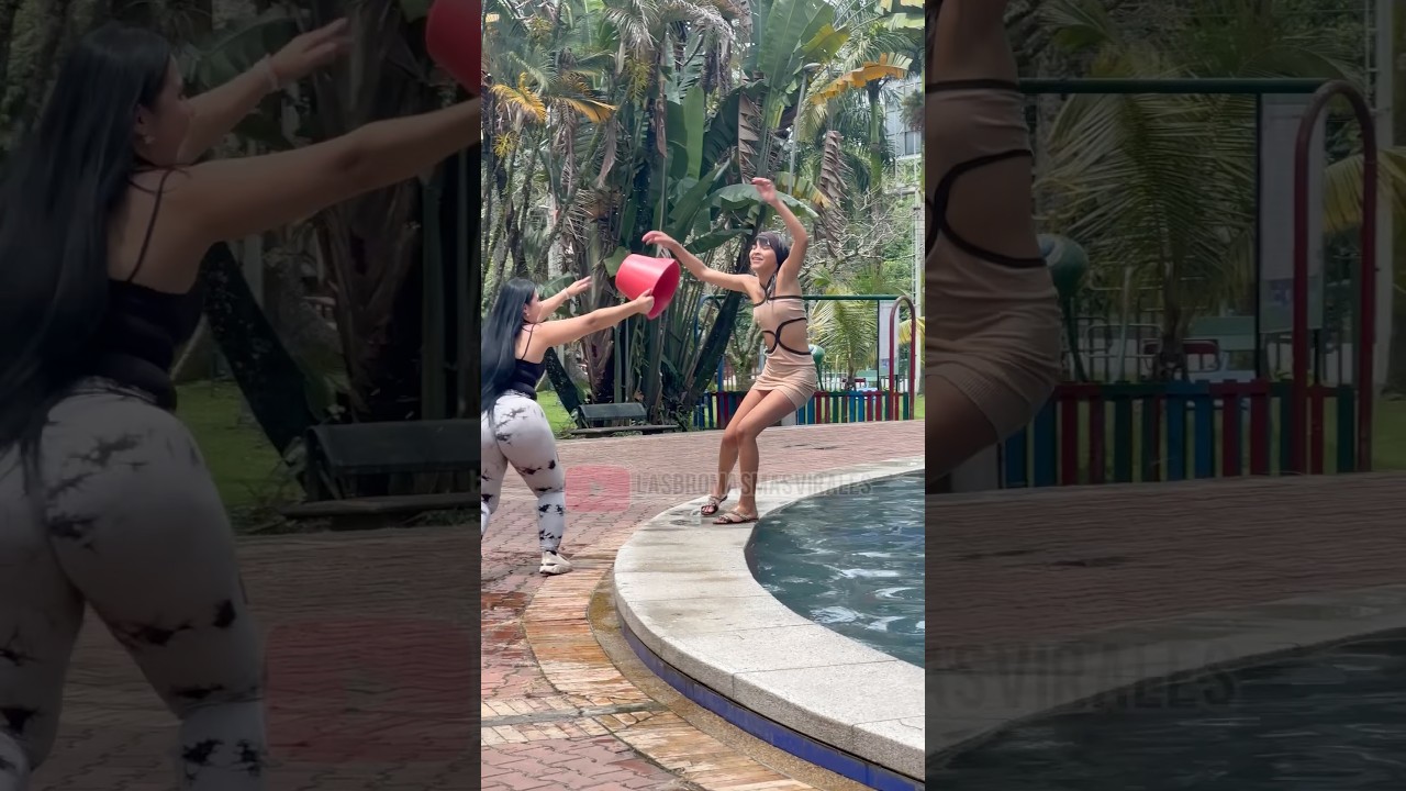 El balde de agua 💦 feliz ❤️🤣broma de humor #funny #humor #trending  #youtubeshorts  #shorts