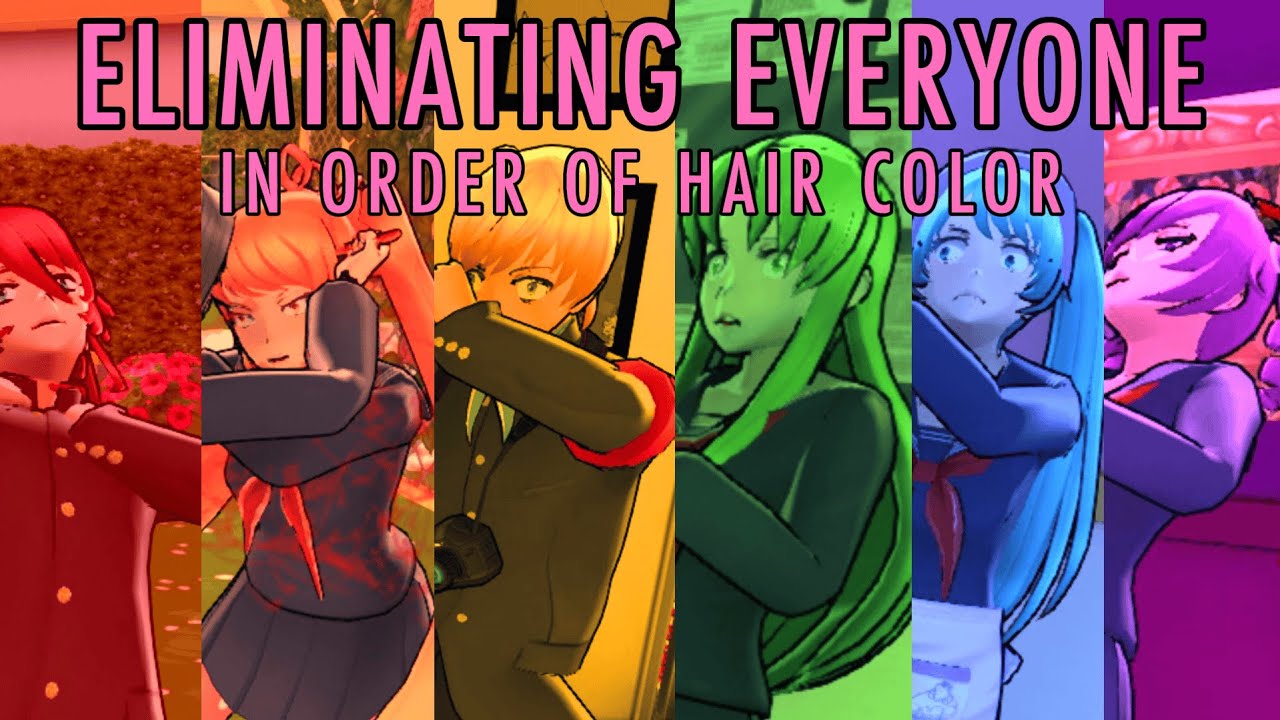 Eliminating Everyone According to Their Hair Color - Yandere Simulator