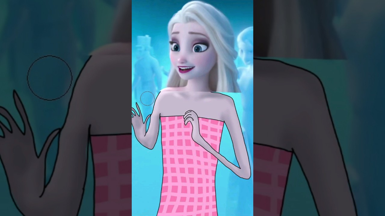 Elsa Barbie 🤣🤣 #frozen #drawingmeme #funny