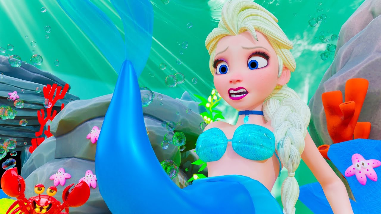 Elsa Frozen - Mermaid Transformation!