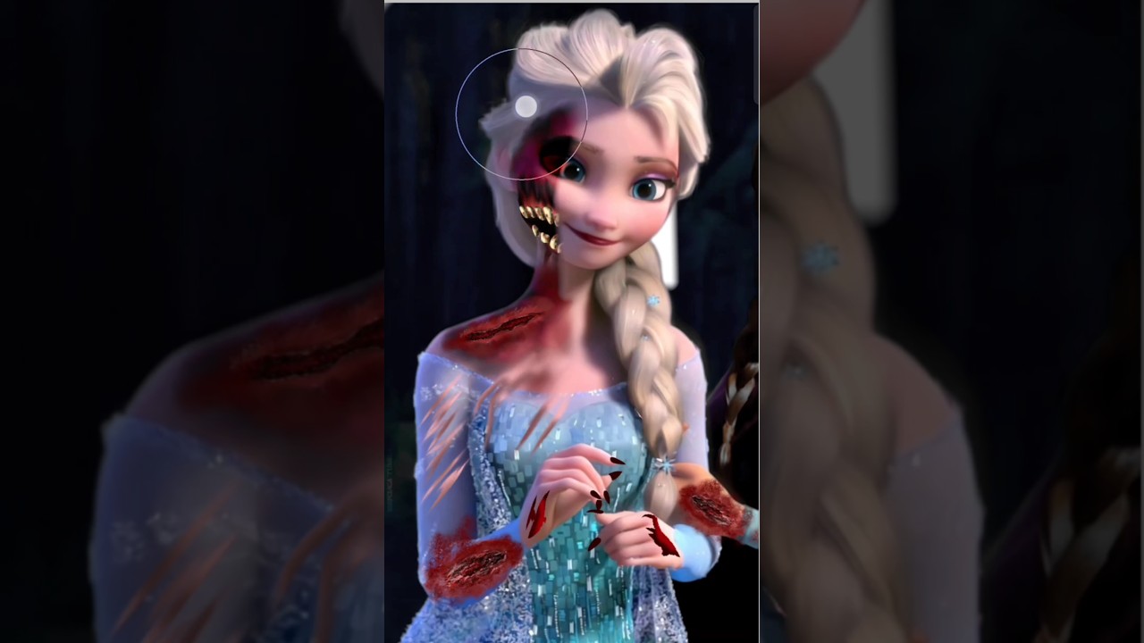 Elsa Horror transformation|| Creepy cartoon|| Scary Elsa😱 Aswang