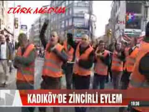 EMEKLİLİKTE YAŞA TAKILANLAR-KADIKÖY'DE ZİNCİRLİ EYLEM-STAR-ANA HABER-(12/01/2014)-TÜRK MEDYA SUNAR.