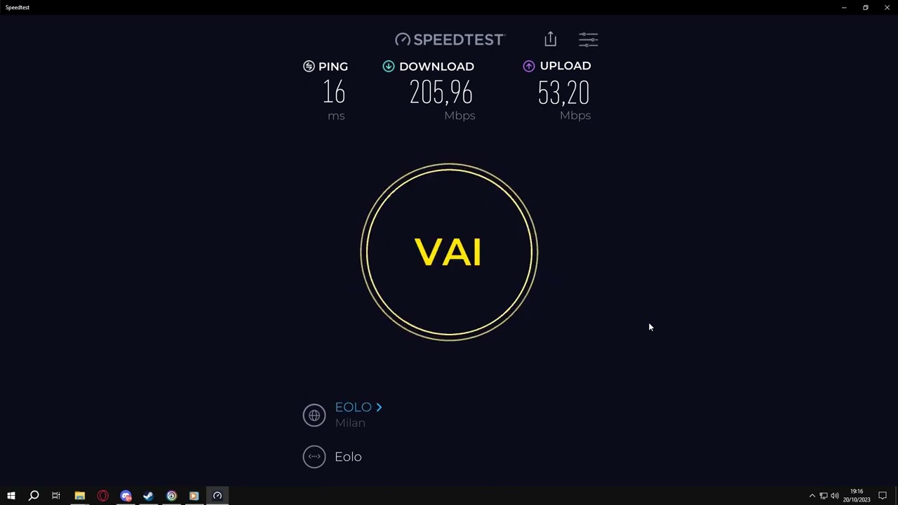 Eolo  Speed test