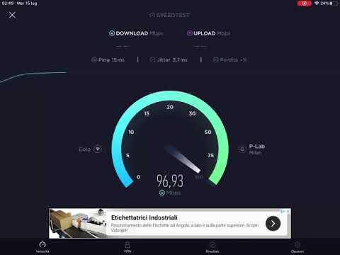 Eolo Speedtest  (100 mega)