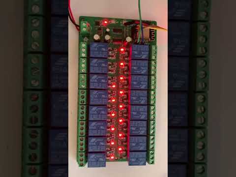 ESP8266 12F WIFI LCTech 16 Channel relay board flash Arduino 74HC595 ESPHome