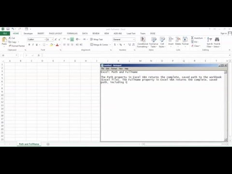 Excel Path and Full Name - how to know Path and FullName of workbook - VBA