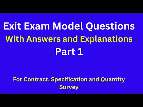 Exit Exam Model Questions With Explanation and Answers Part 1