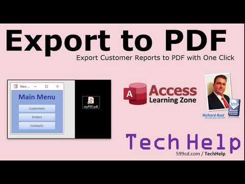 Export Microsoft Access Reports to PDF with One Click VBA - Convert Reports to PDF