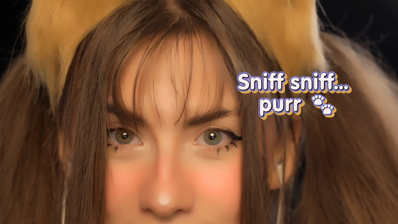Extreme Close-Up ASMR 🐾 Sniffing & Purring Catgirl Comfort