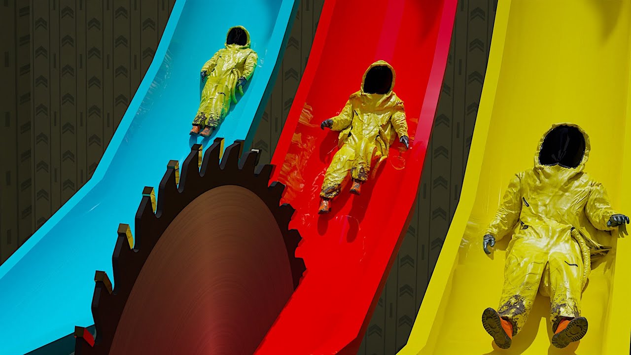 Extreme Water slides in The Backrooms - BIG waterpark ( found footage )