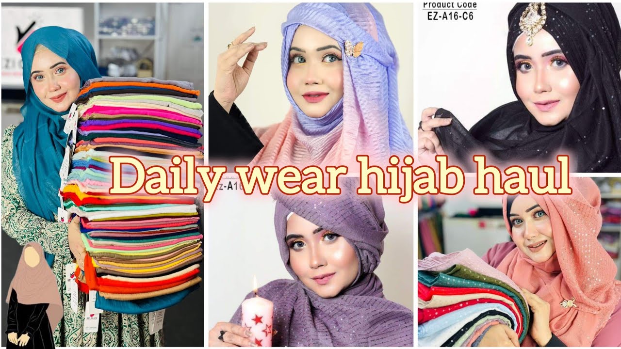Eziclick ✨ Hijab haul 😍 feather touch ❄️ party wear hijab very affordable Shadi season hijab haul 😍💕