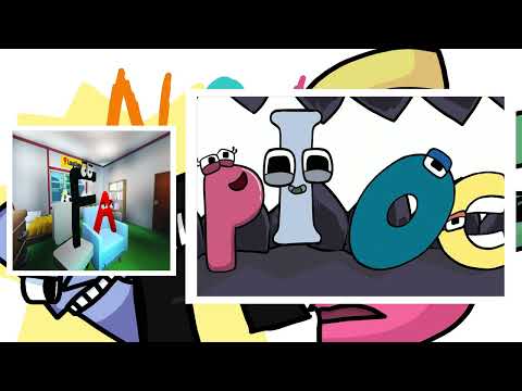 F and A react to Alphabet lore fixing letters | Alphabet Lore 3D animation