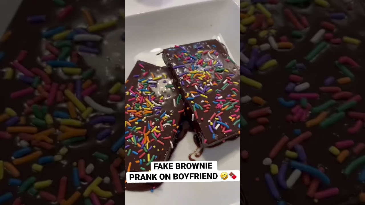 Fake Brownie Prank On Boyfriend🤣🤣 #shorts